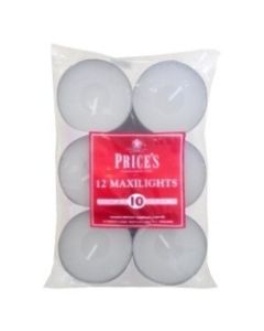 Price's Candles Maxi Tealights - Unscented - Pack of 12
