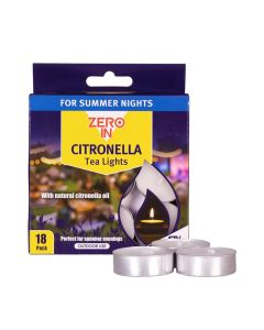 Zero In - Citronella Tea Lights - 18 pack