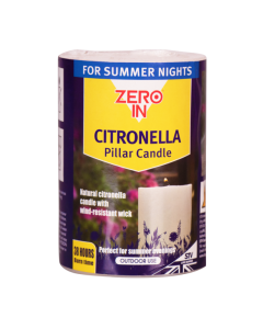 Zero In Citronella Pillar Candle