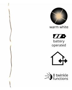 Kaemingk Outdoor Micro LED Durawise Twinkle Lights - 100 Bulb Warm White