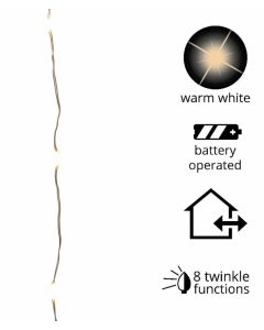 Kaemingk Outdoor Micro LED Durawise Twinkle Lights - 25 Bulb Cool White
