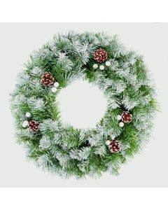 Snow Tips Wreath - 50cm - Design 2