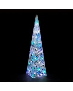 Acrylic Tower With 80 Blue Lights - 60cm