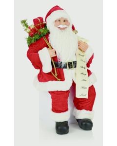 Sitting Santa With List - 60cm