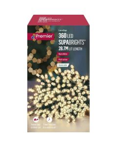 Premier Multi Action Supabrights With Timer 360 LED Warm White/Green