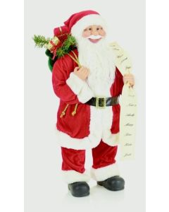 Standing Santa With List - 60cm