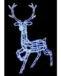 Acrylic Standing Reindeer 300 LEDs Wh - 1.4m