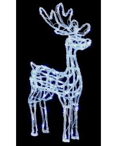 Acrylic Standing Reindeer 90 White LEDs - 70cm