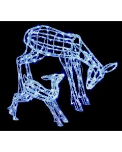 Mother & Baby Reindeer 230 White LEDs - 2pcs