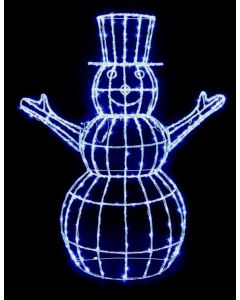 Acrylic Snowman With 360 White LEDs - 1.5m