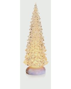 Battery Operated Water Spinner Xmas Tree - Warm White LEDs