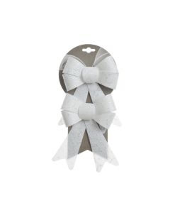 Glitter Bow - White - Design A