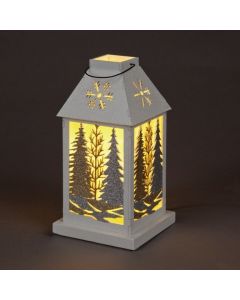 Lit Glass Lantern - 25cm