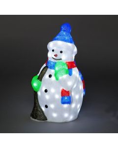 Acrylic Snowman With 120 LEDs White - 54cm