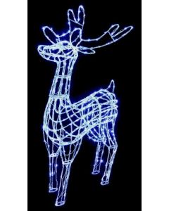Standing Reindeer With 360 White LEDs - 1.8m