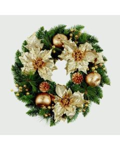 Decorated Garland - 60cm Gold