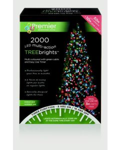 Premier Multi Action Treebrights With Timer 2000 LED Multi/Green