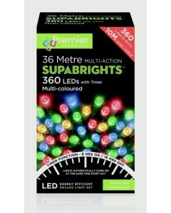 Premier Multi Action Supabrights With Timer 360 LED Multi/Green