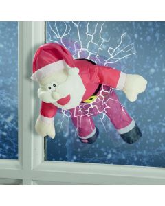 Santa Through Window - 55cm
