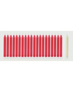 Premier Mini Candle 20x10 Red And Ivory