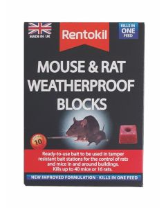 Rentokil - Mouse & Rat Weatherproof Blocks