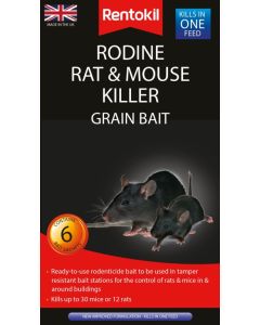 Rentokil - Rodine Rat & Mouse Killer Grain Bait - 6 Sachet