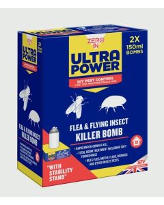Zero In - Flea & Flying Insect Killer Bomb 150ml Aerosol - Pack of 2