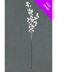 Davies Products Glitter Berry Spray Christmas Decoration - 98cm White