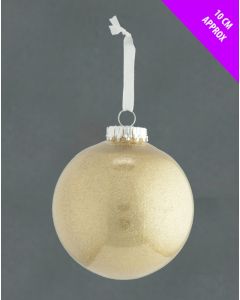 Davies Products Clear Lametta Christmas Tree Bauble - 10cm Champagne