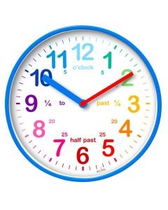 Acctim Wickford Kids Time Teach Clock 20cm - Blue