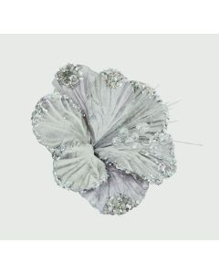 Hibiscus Flower - 20cm Grey