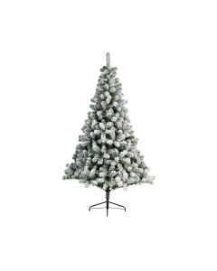 Kaemingk Snowy Imperial Hinged Christmas Pine Tree - 210cm