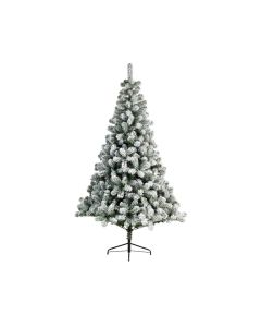 Kaemingk Snowy Imperial Hinged Christmas Pine Tree - 240cm
