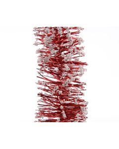 Tinsel Garland With Bauble - 200cm Christmas Red
