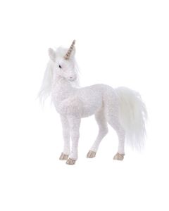 Foam Unicorn With Glitter - 35 x 20cm White Iris