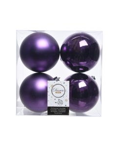 Shatterproof Plain Baubles - 10cm P/Purple