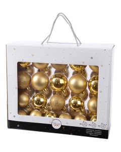 Kaemingk Christmas Shatterproof Plain Baubles Assorted - Light Gold