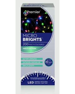 Premier Multi Action Battery Operated Microbrights 200 LED Multi