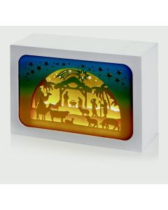 Paper Diorama With Nativity Scene - 16 x 11cm