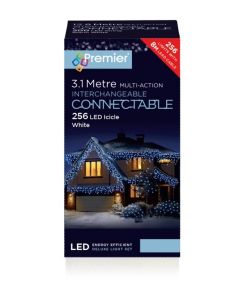 Connectable Icicle Lights - 256 LEDS White