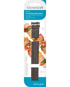 KitchenCraft - Flat Sided Stainless Steel Skewers - 20cm