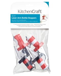 KitchenCraft - Lever Arm Bottle Stopper - 4 Piece