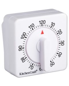 KitchenCraft - Mechanical Timer - White - 120 Minute