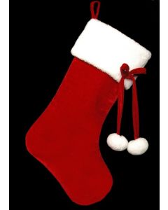 Davies Products Pompom Xmas Stocking - 40cm