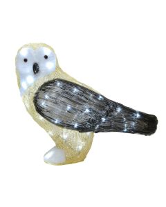 Kaemingk LED Acrylic Outdoor Owl Cool White 50 Light