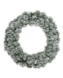 Ambassador Green/White Snowy Imperial Wreath - 50cm