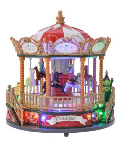 Kaemingk LED Fairground Carousel - 23x23x23cm - 12 Lights