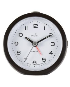 Acctim Neve Non Ticking Sweep Clock - Black