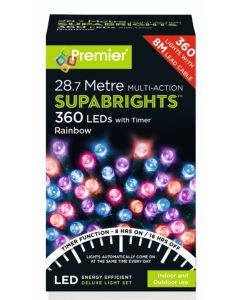 Premier Multi Action LED Supabrights With Timer - 360 Bulb Rainbow