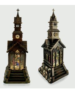 Premier Church Water Spinner With Warm White LEDs - 32cm